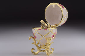 Keren Kopal White Egg with Flowers & Harp