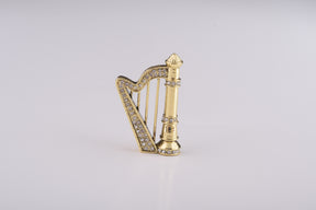 Keren Kopal White Egg with Flowers & Harp