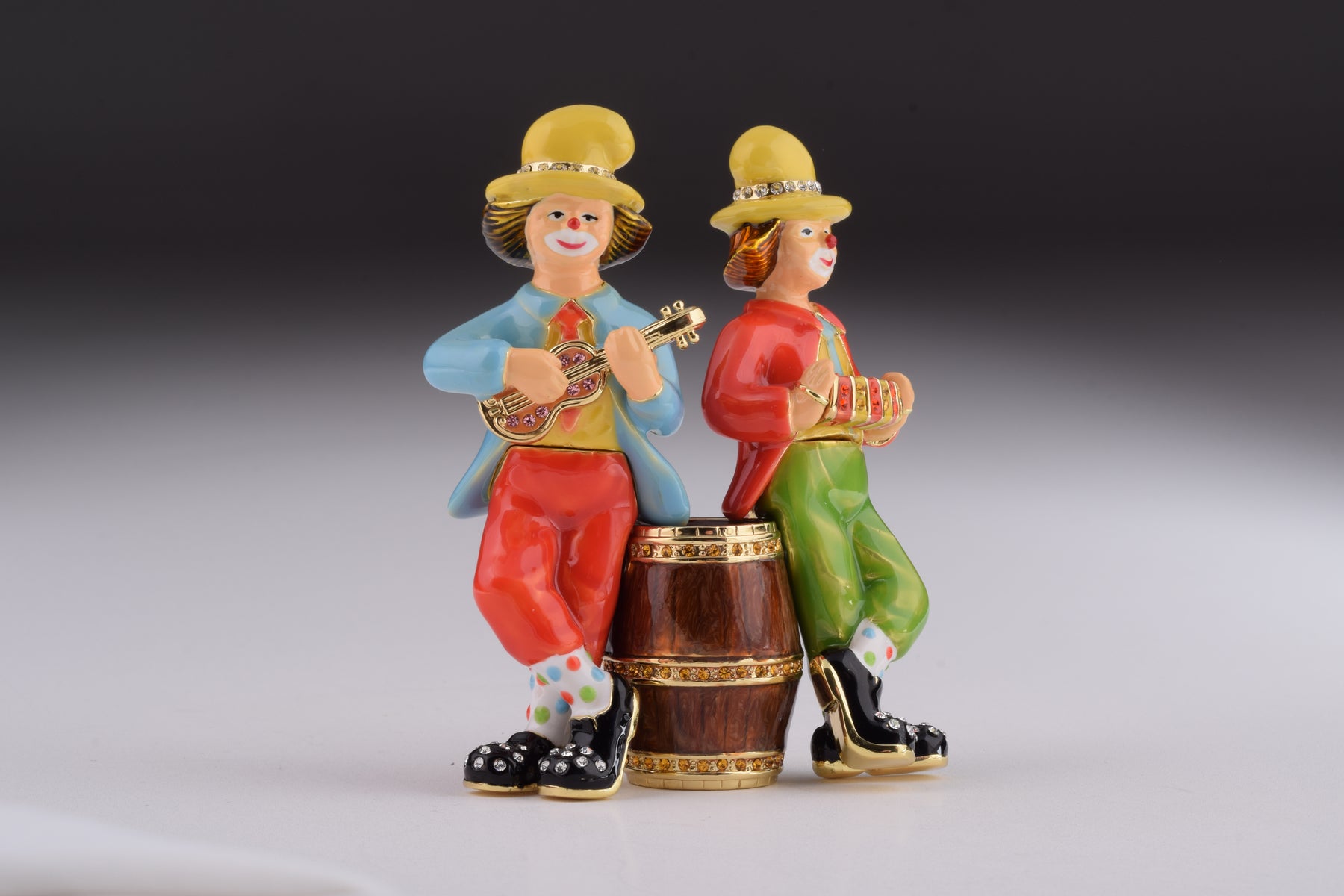 Keren Kopal Two Circus Clowns Playing Music