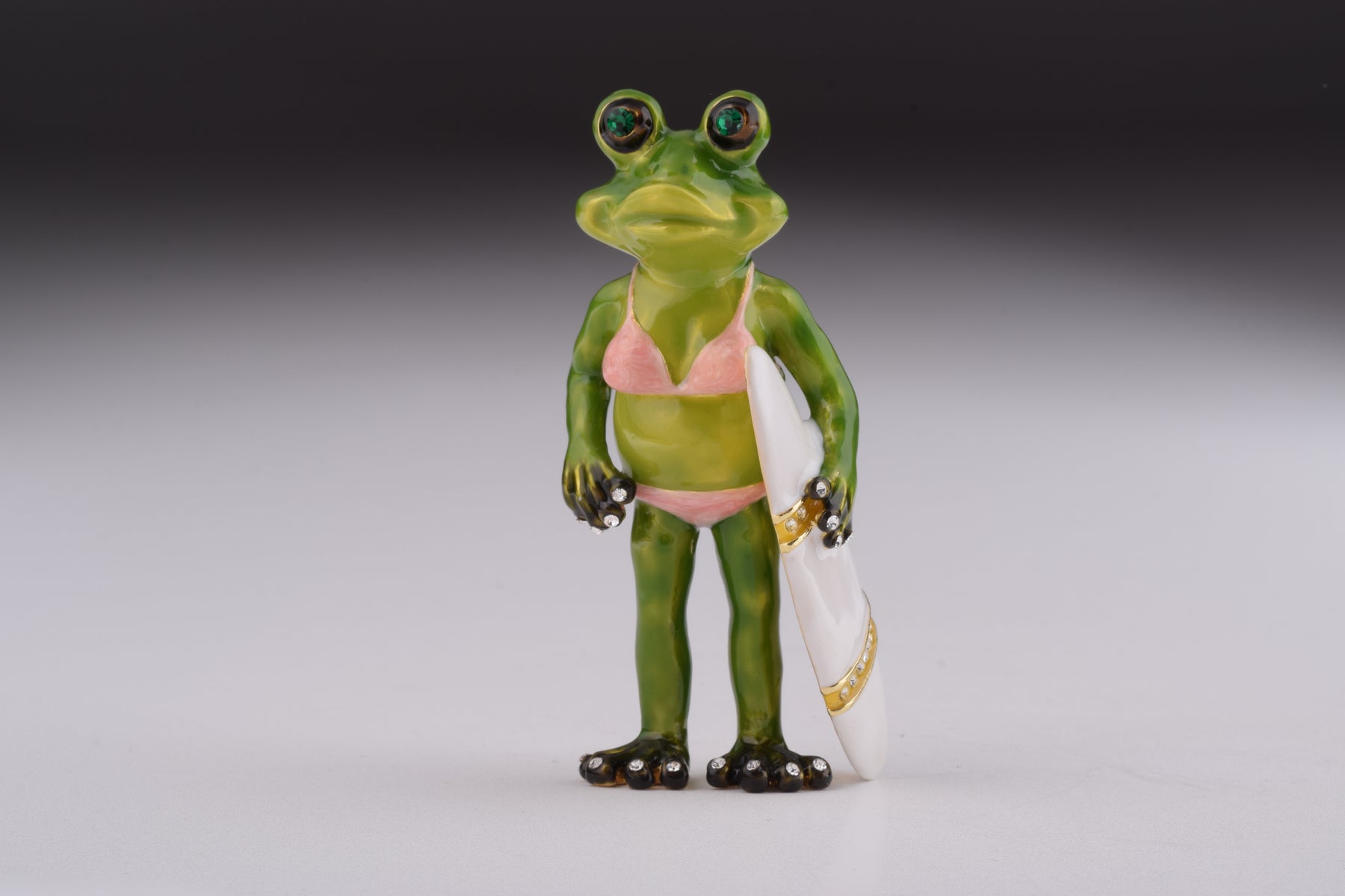 Keren Kopal Frog Holding a Surfboard