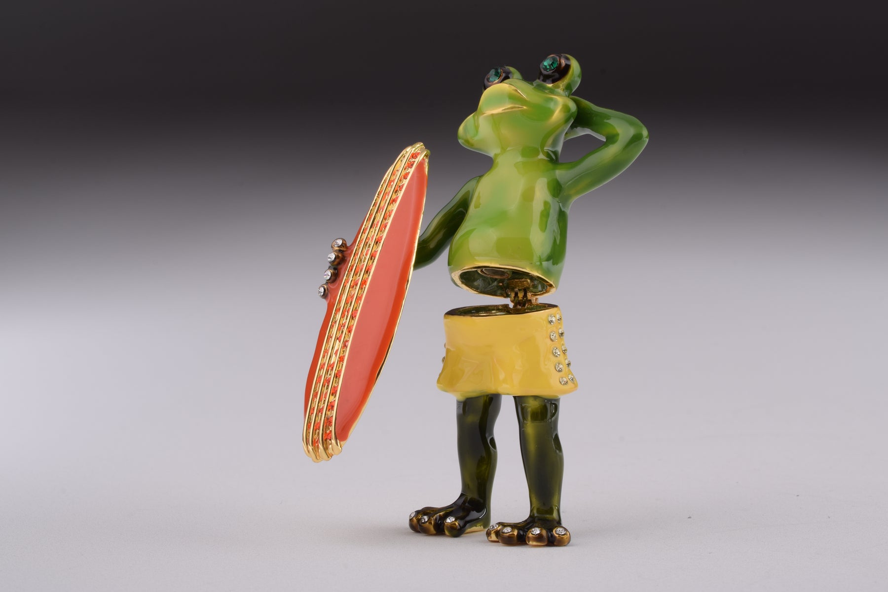 Keren Kopal Frog Holding a Surfboard