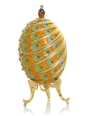 Colorful Peacock Faberge Egg