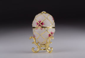 Keren Kopal White Egg with Flowers & Harp