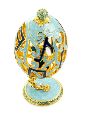 Treble Clef Faberge Egg with Violin Surprise