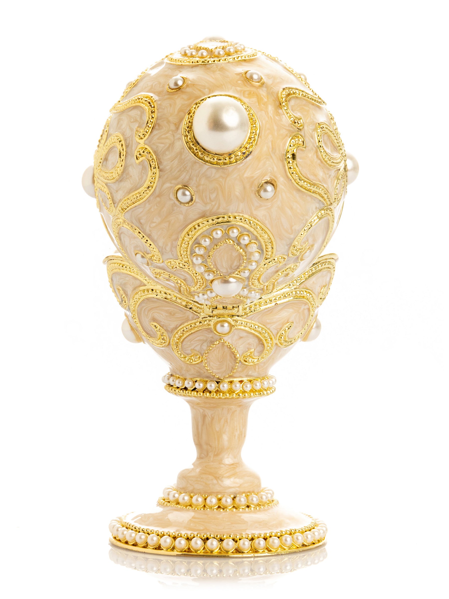 Keren Kopal Gold Easter Egg with Pearls Necklace