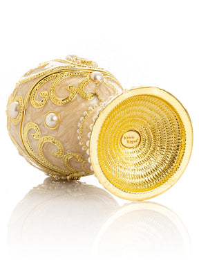 Keren Kopal Gold Easter Egg with Pearls Necklace