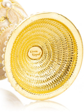 Keren Kopal Gold Easter Egg with Pearls Necklace