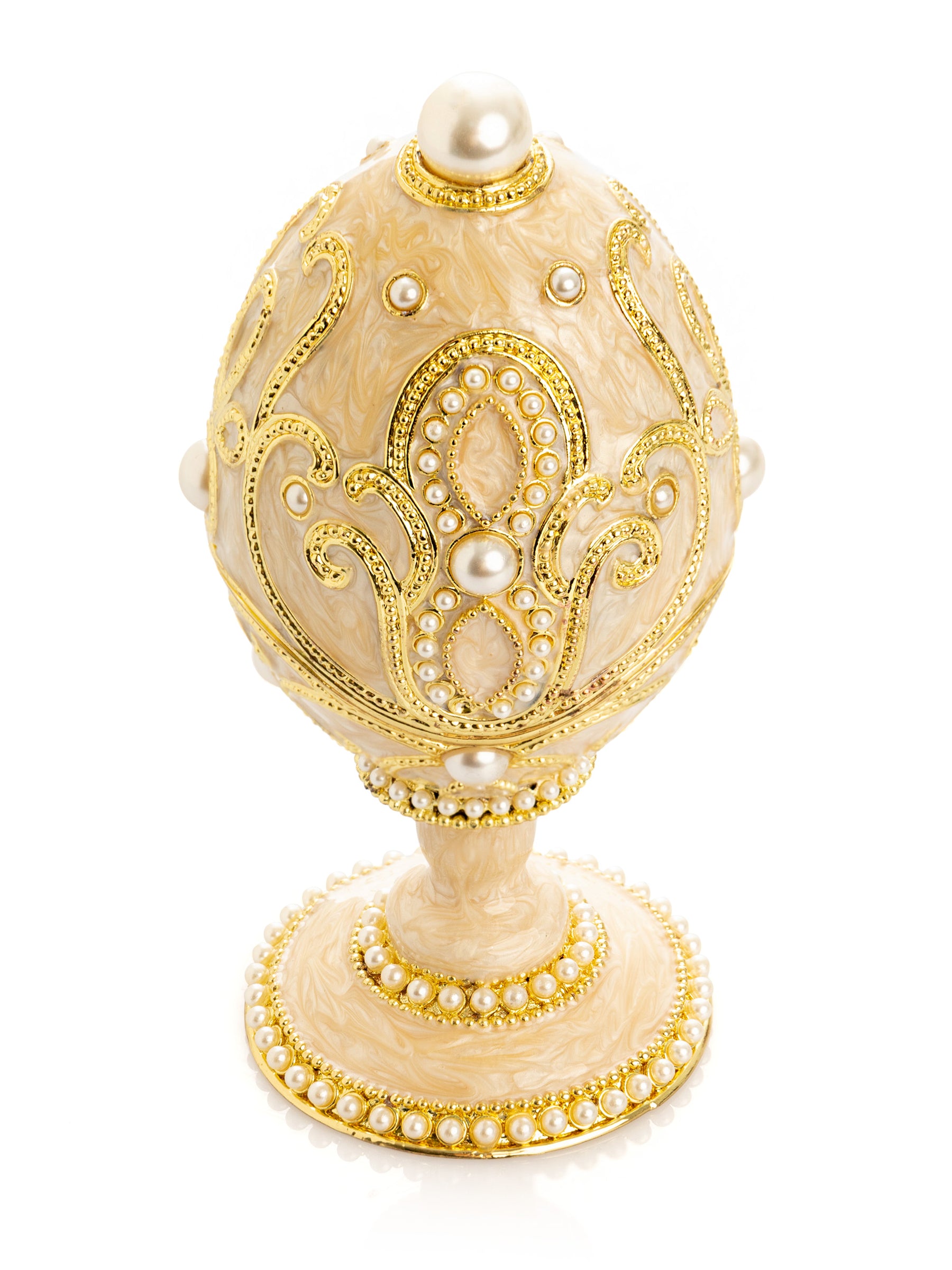 Keren Kopal Gold Easter Egg with Pearls Necklace