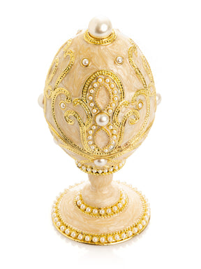 Keren Kopal Gold Easter Egg with Pearls Necklace