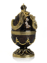 Keren Kopal Black Faberge Egg with Snakes
