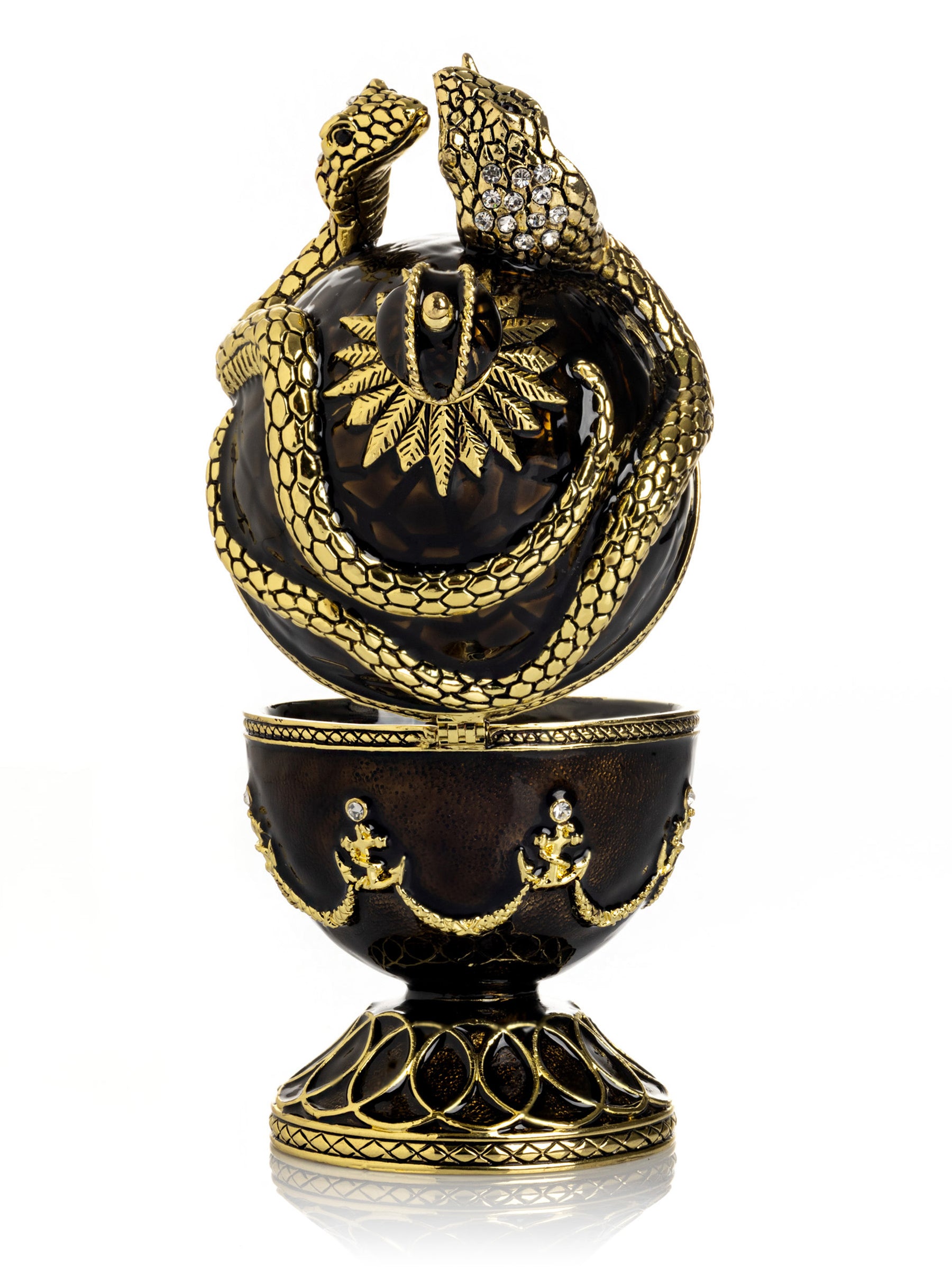 Black Faberge Egg with Snakes