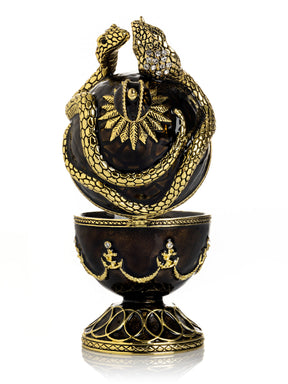 Black Faberge Egg with Snakes