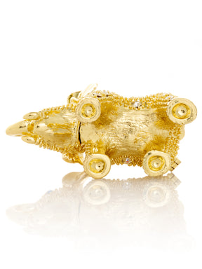 Keren Kopal Golden Elephant with crystals