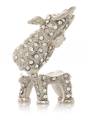 Keren Kopal Silver Elephant with Green Eyes