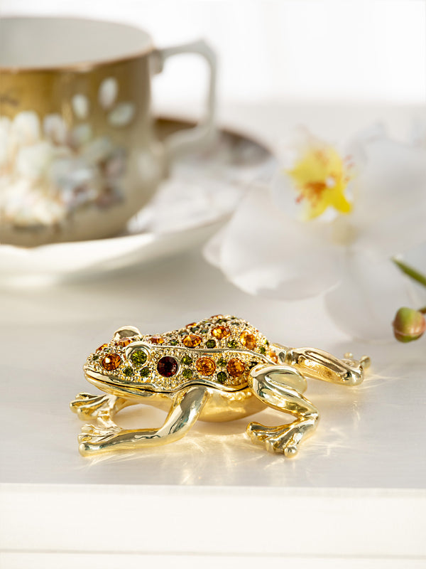 Golden Frog Trinket Box