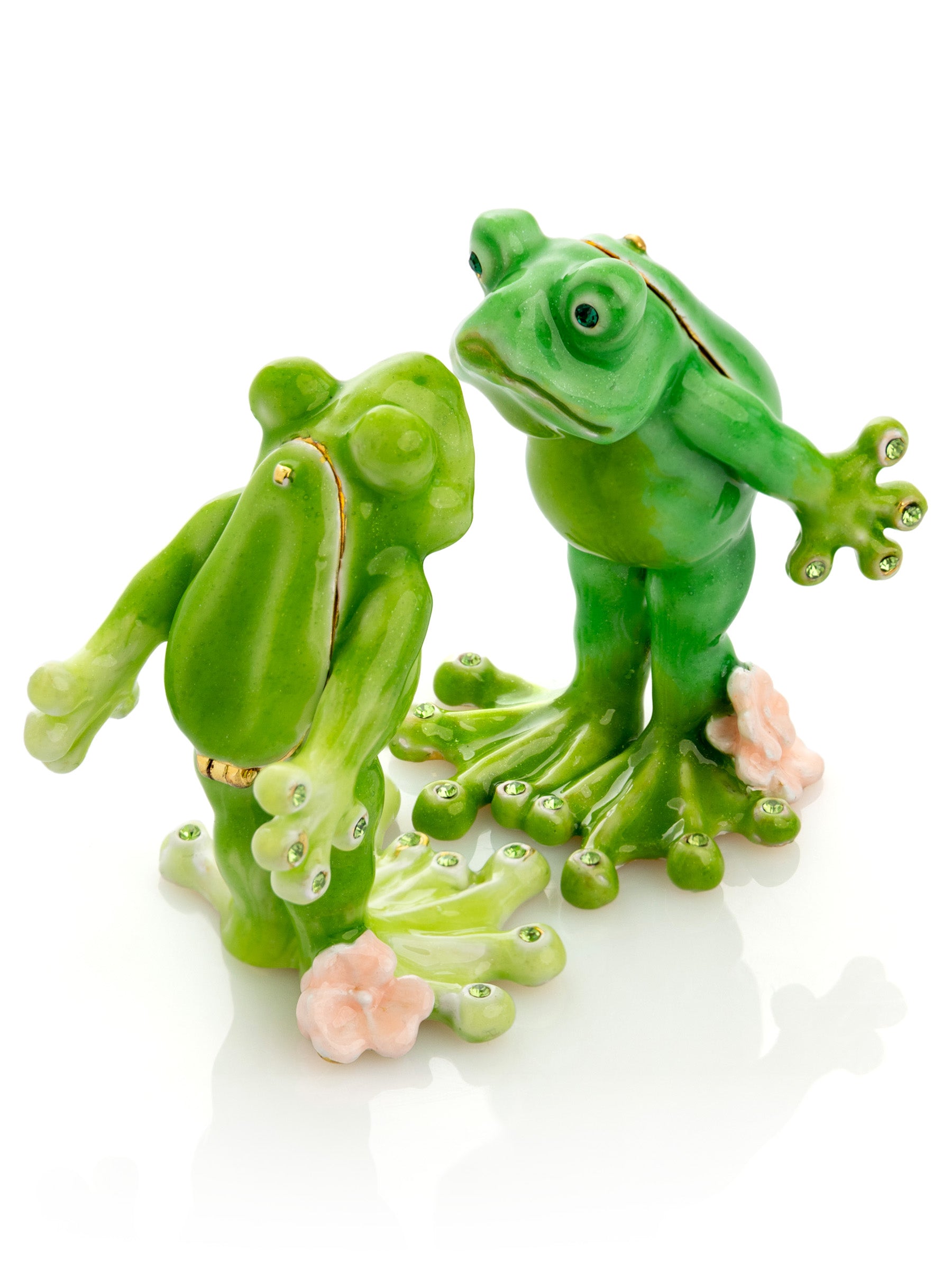 Kissing Frogs trinket box