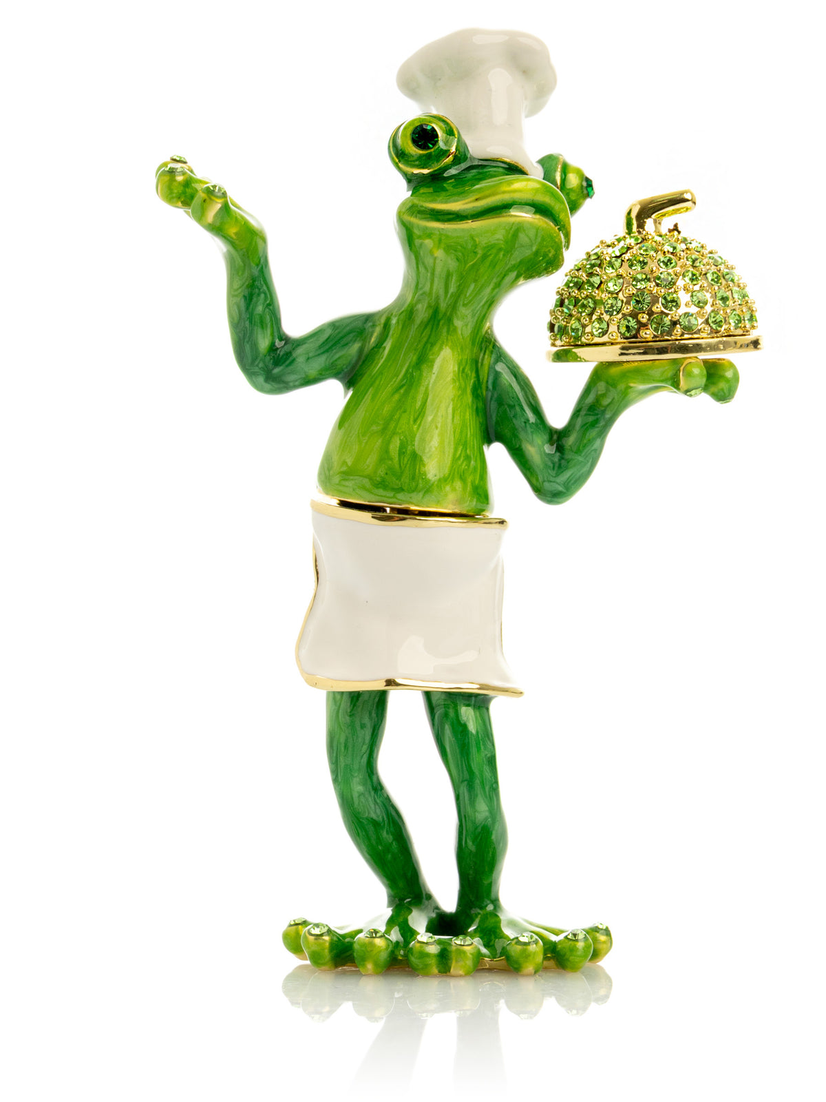 Gourmet Frog Chef Trinket Box