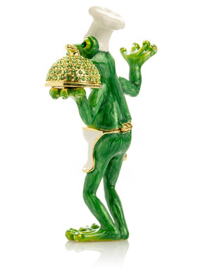 Keren Kopal Gourmet Frog Chef Trinket Box