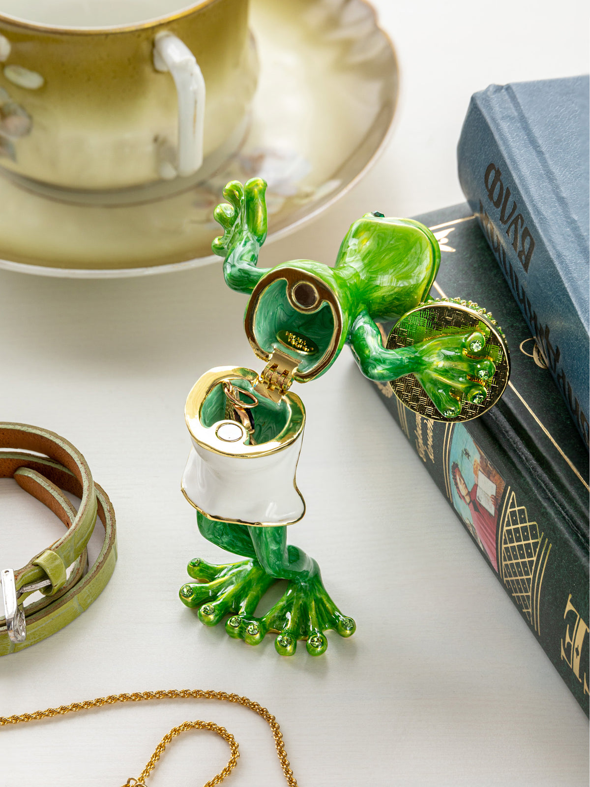 Keren Kopal Gourmet Frog Chef Trinket Box