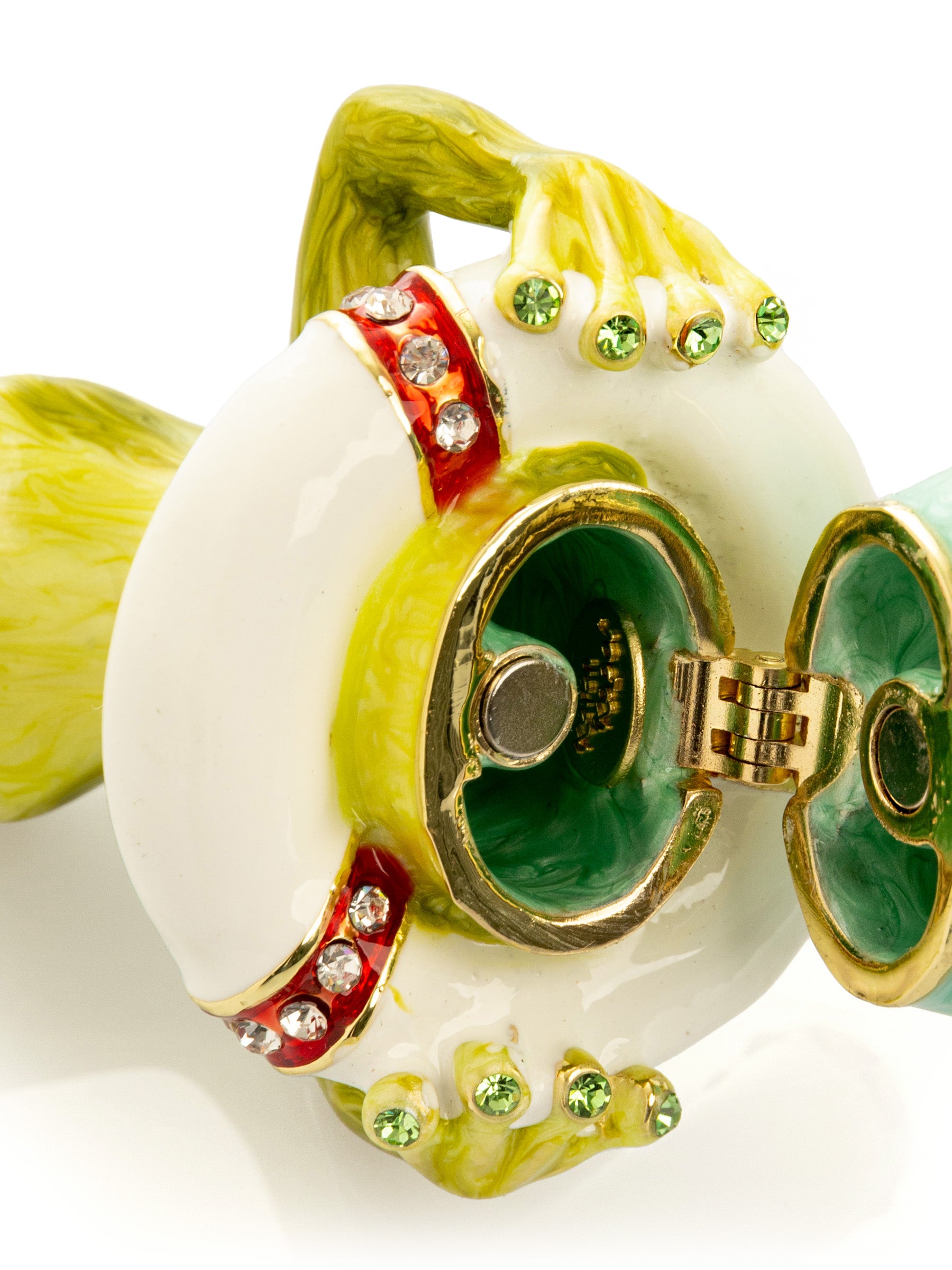 Keren Kopal Green Frog in Swim Trunks Trinket Box