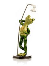 Keren Kopal Green Frog in Shower Faberge Style Trinket Box