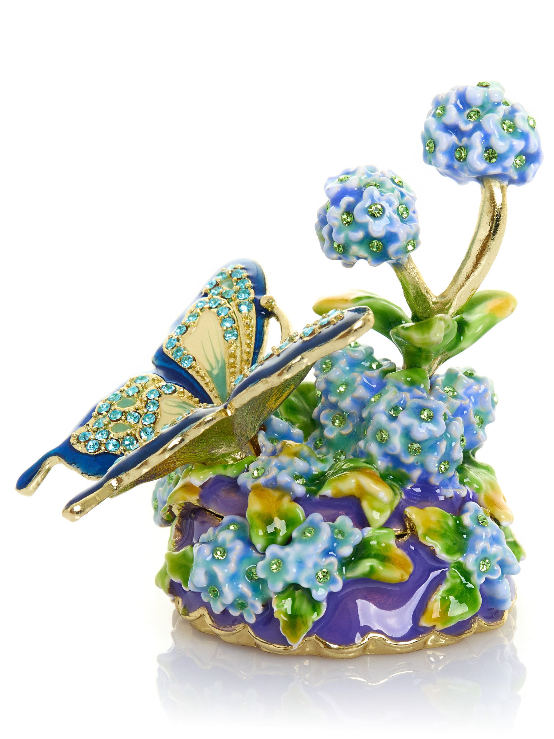 Blue Butterfly on Flowers