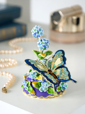 Blue Butterfly on Flowers