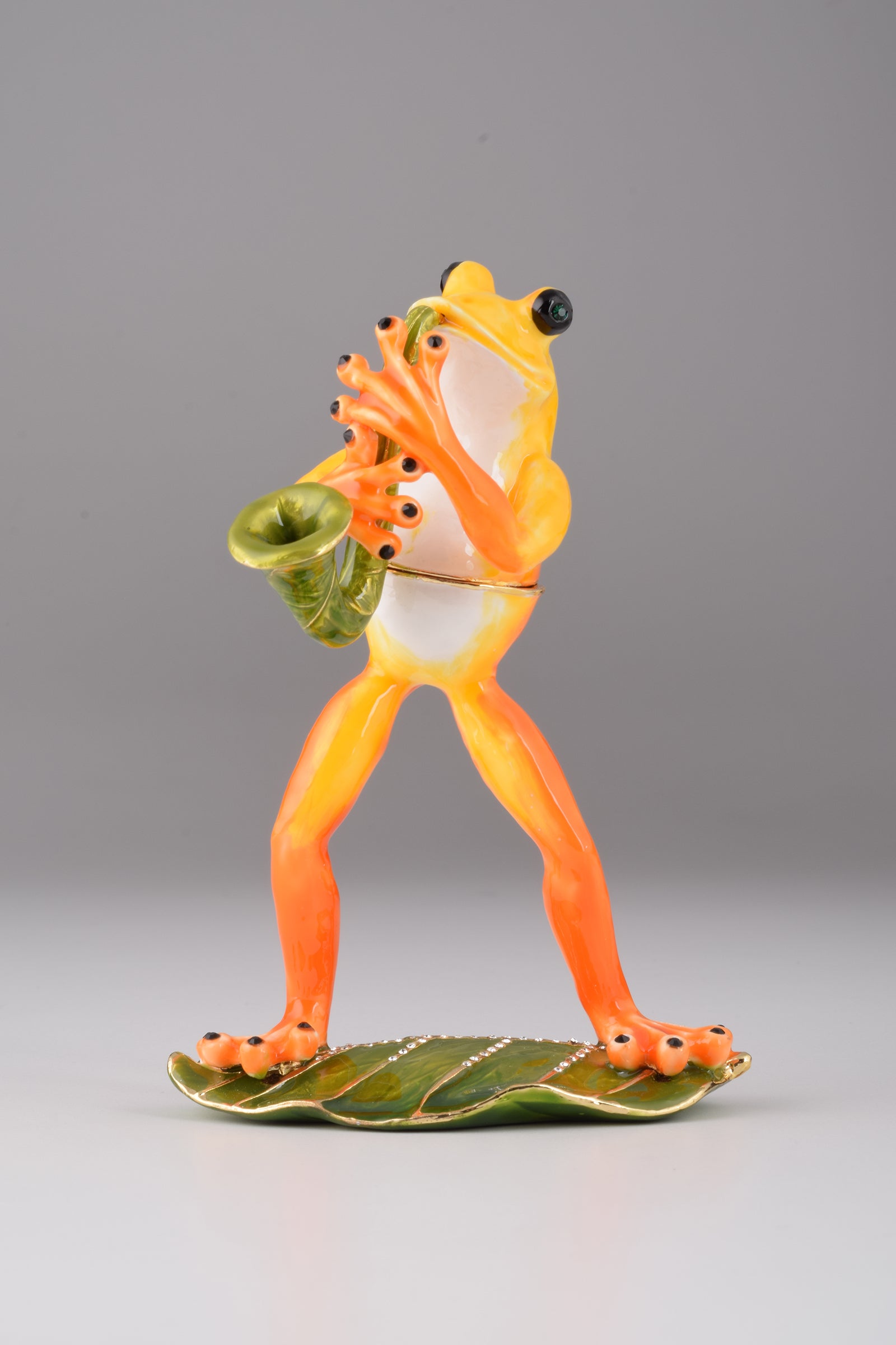 Keren Kopal Frog Playing a Saxophone