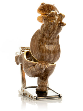 Keren Kopal Hippo Running on a Treadmill Trinket Box