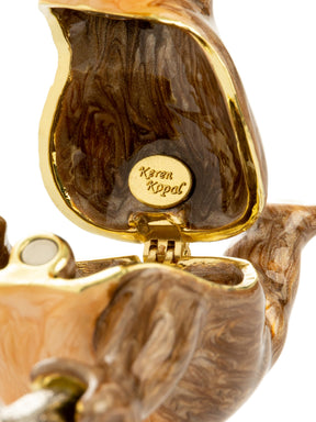 Keren Kopal Hippo Running on a Treadmill Trinket Box