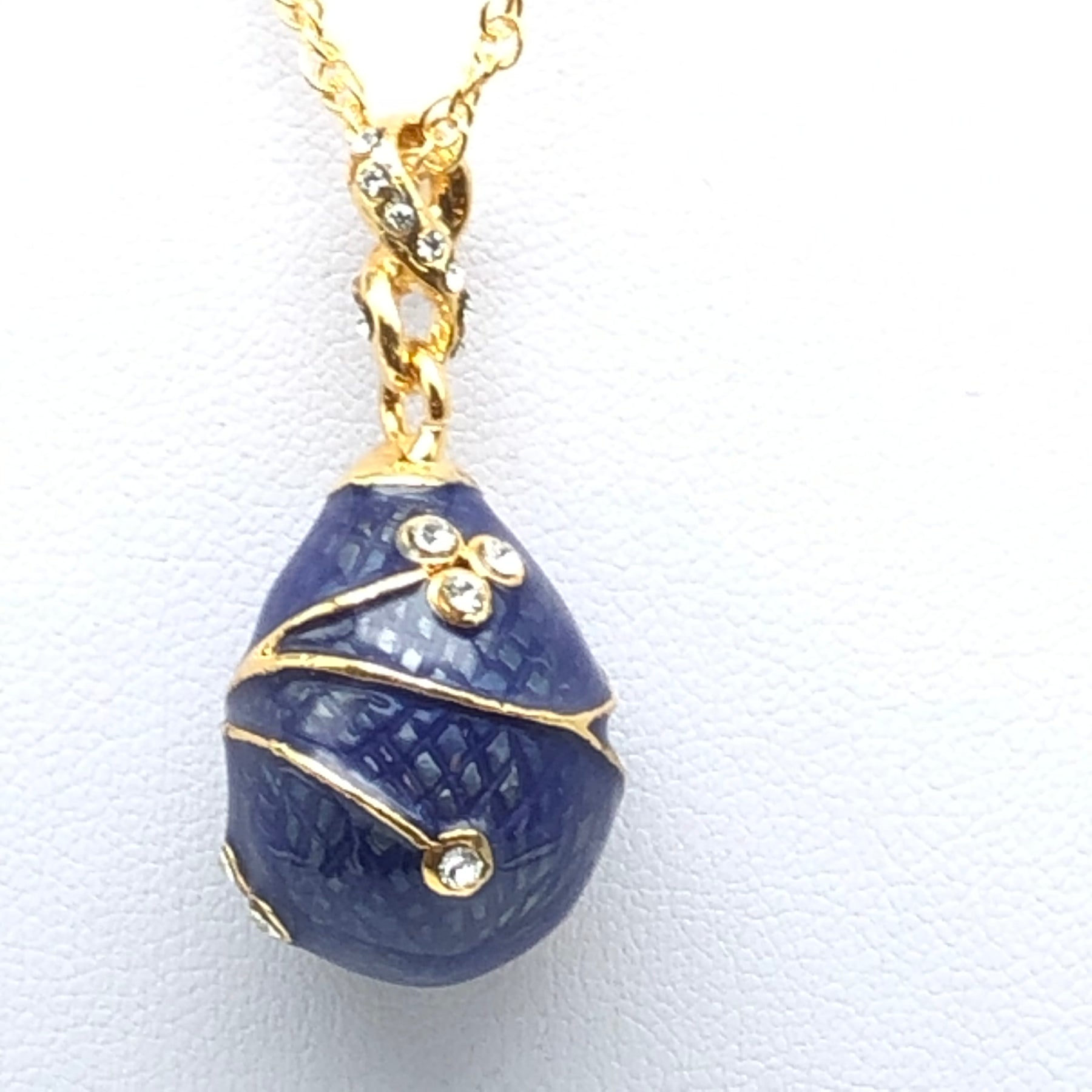 Keren Kopal Blue Egg Pendant Gold Necklace