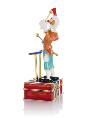 Musical Circus Clown with Timpani Drums Trinket Box
