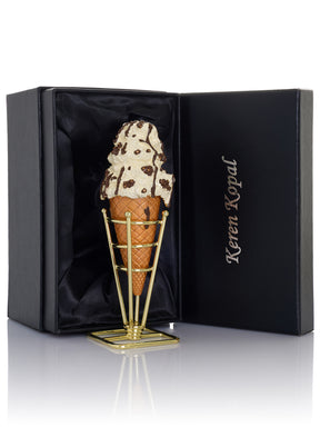 Boîte à bijoux Cornet de Glace Cookies & Cream au Chocolat Noir Fondu