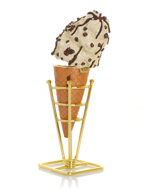 Boîte à bijoux Cornet de Glace Cookies & Cream au Chocolat Noir Fondu