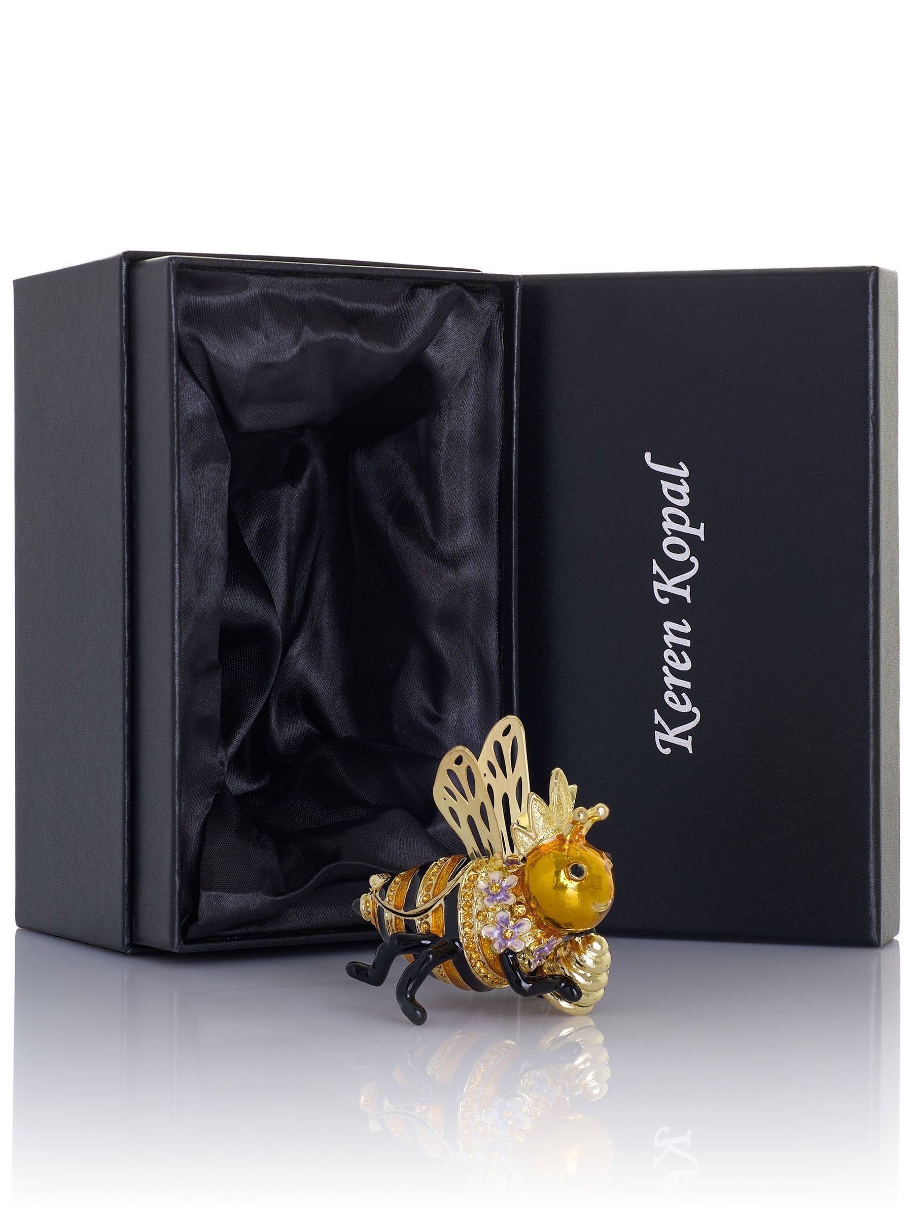 Königin Biene mit Bienenstock Schmuckkästchen