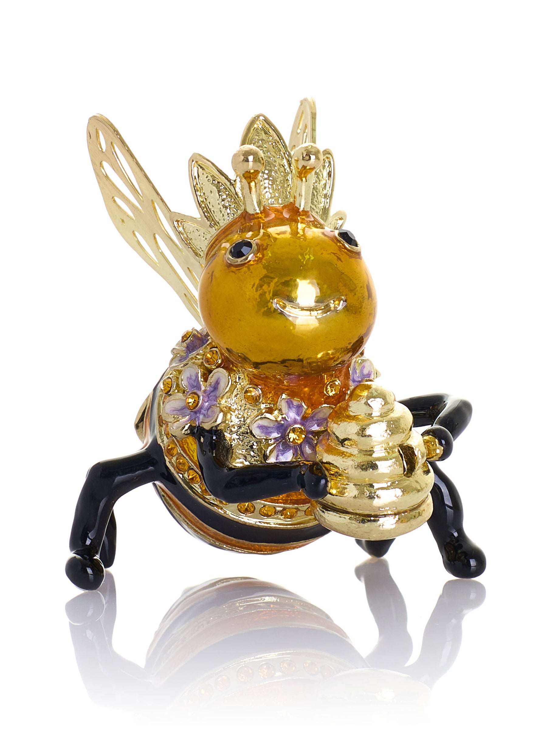 Königin Biene mit Bienenstock Schmuckkästchen