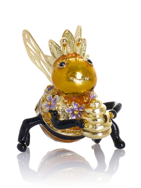 Königin Biene mit Bienenstock Schmuckkästchen