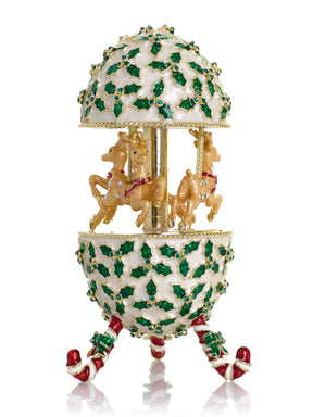Keren Kopal Christmas Reindeer Musical Carousel Playing Jingle Bells