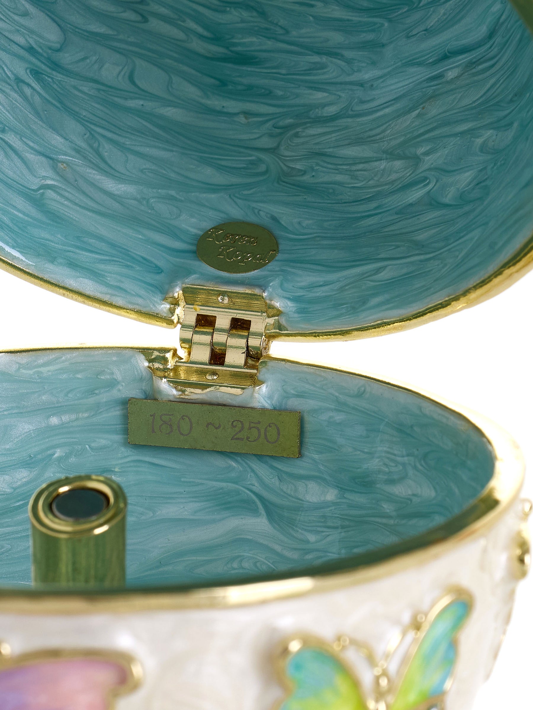 Keren Kopal Limited Edition Enchanted Butterfly Egg Trinket Box with Detachable Crystal Butterflies