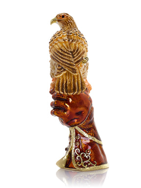 Majestic Eagle on Tree Trunk Trinket Box