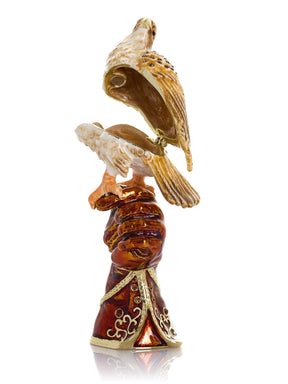 Majestic Eagle on Tree Trunk Trinket Box
