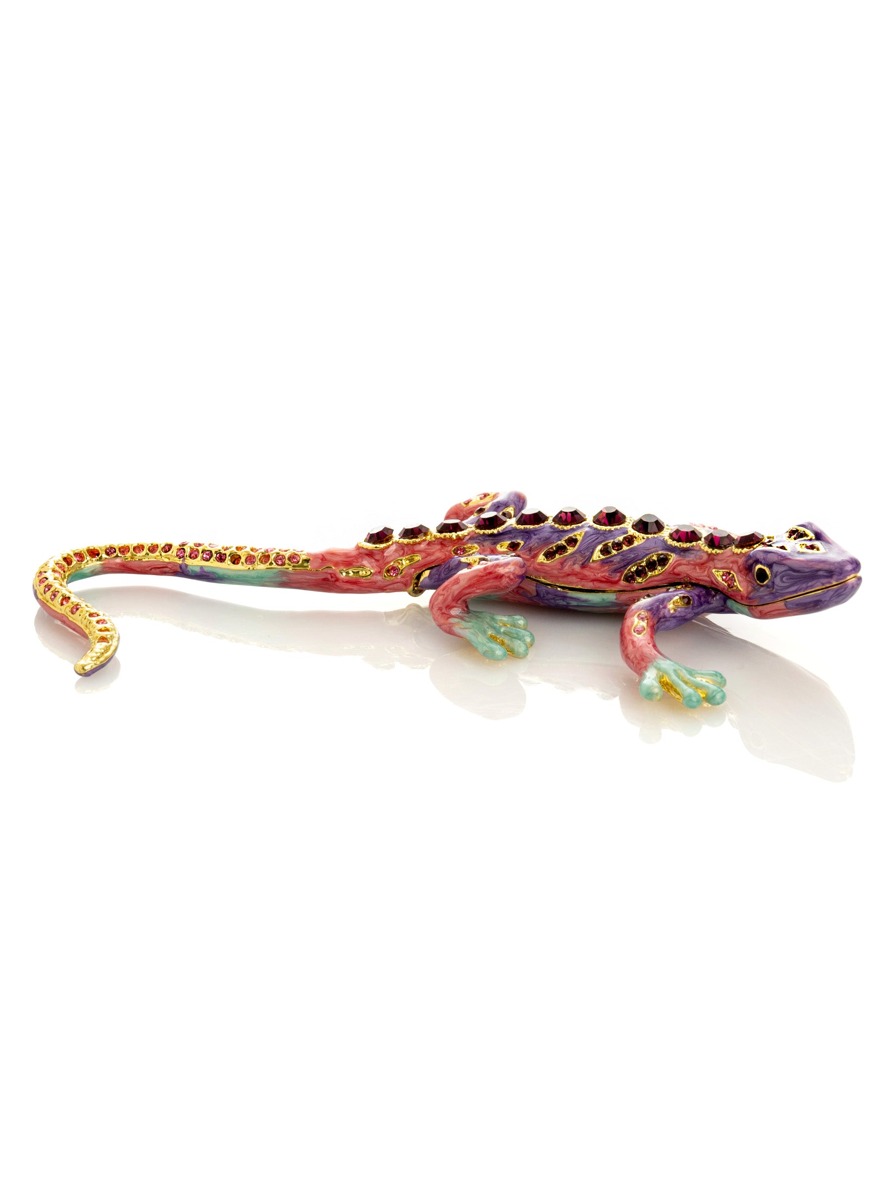 Purple Lizard Jewelry Trinket Box