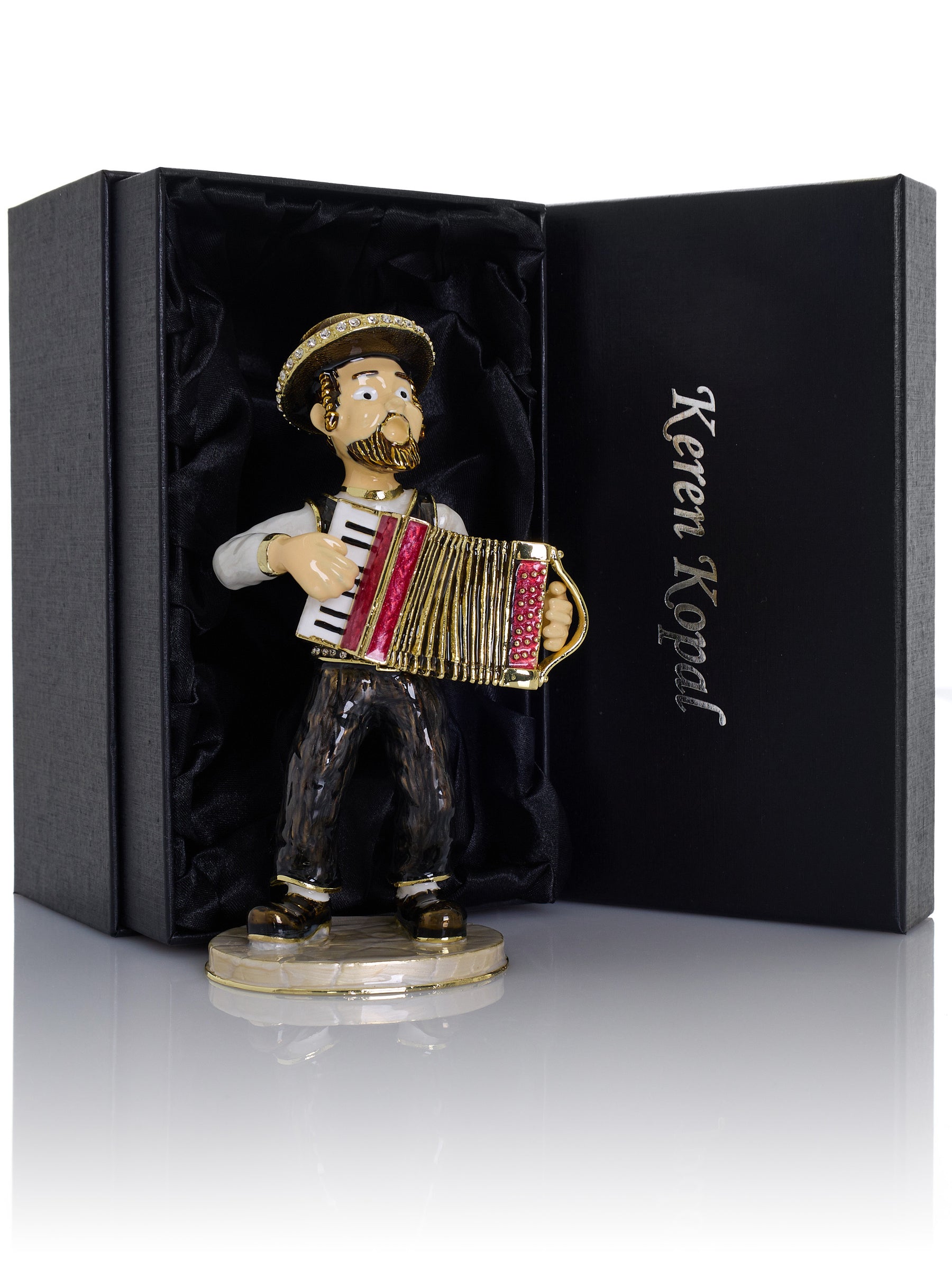 Keren Kopal Accordion Music Player Trinket Box