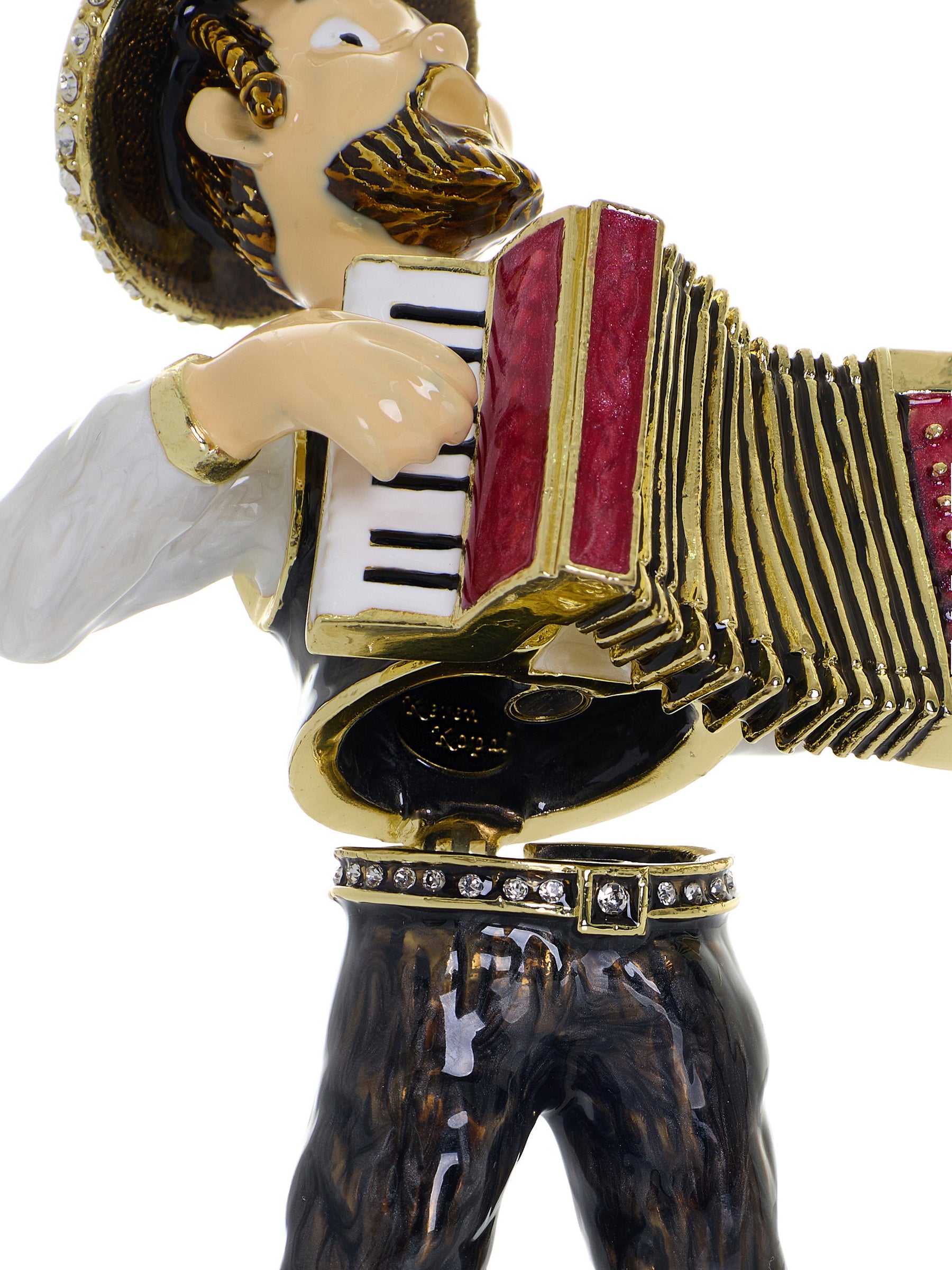Keren Kopal Accordion Music Player Trinket Box