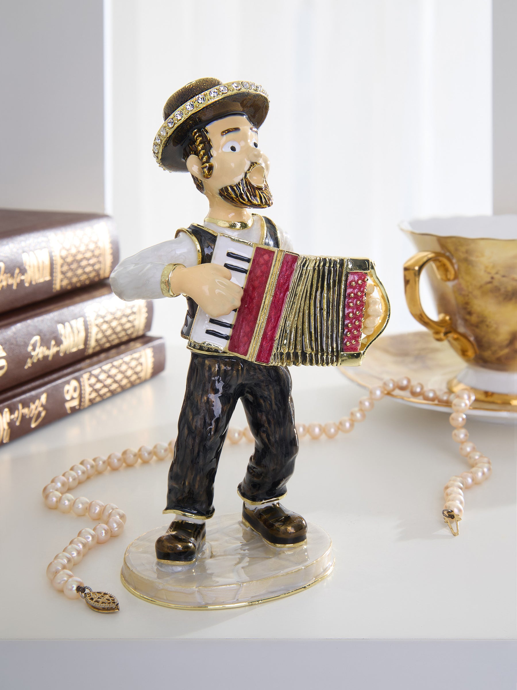 Keren Kopal Accordion Music Player Trinket Box