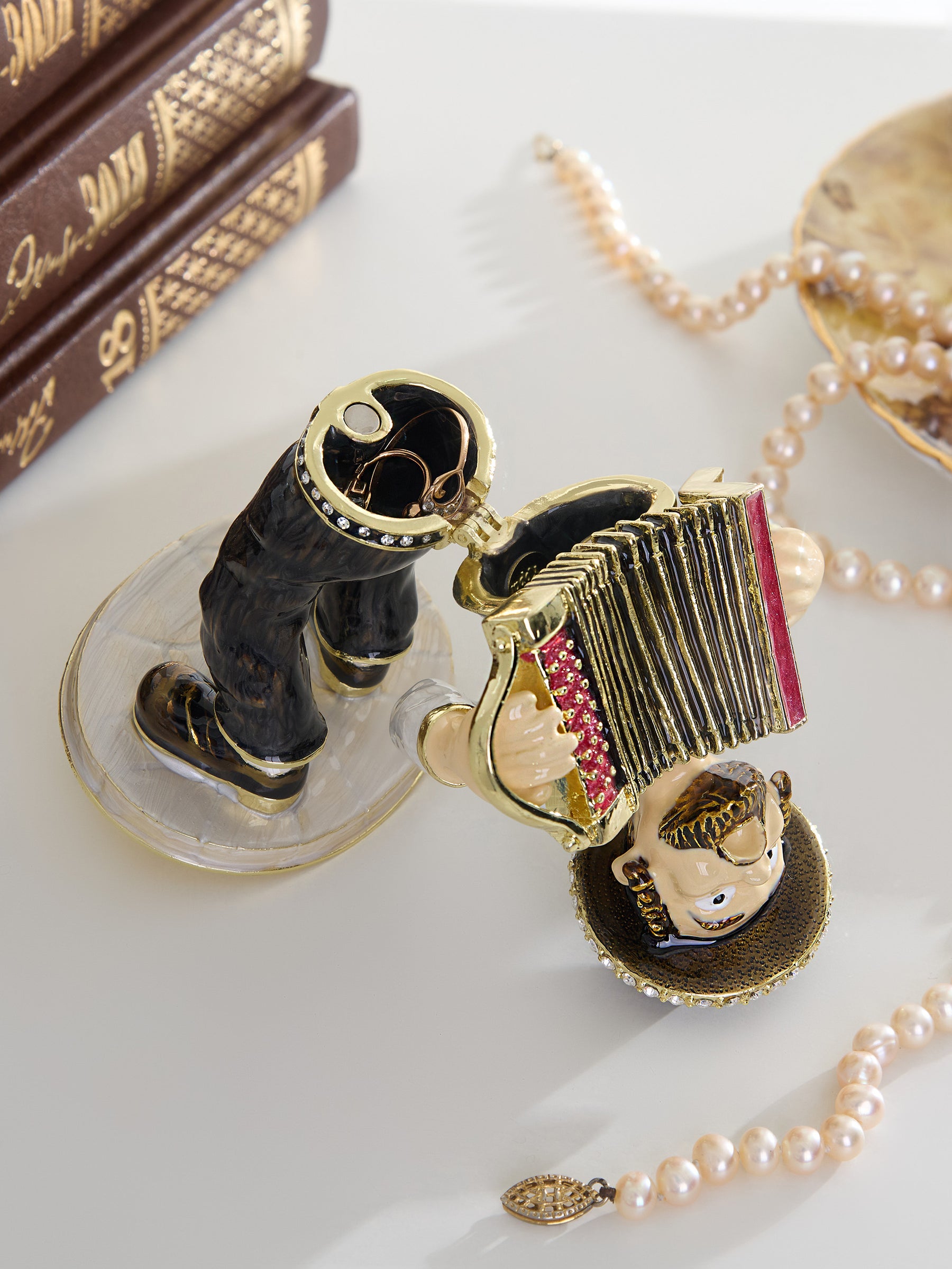 Keren Kopal Accordion Music Player Trinket Box