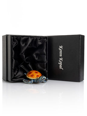 Keren Kopal Blue Sea Turtle Trinket Box
