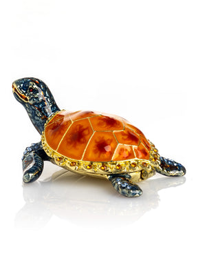 Keren Kopal Blue Sea Turtle Trinket Box