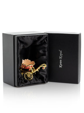 Keren Kopal Red vintage Baby Carriage Trinket Box stroller