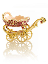 Keren Kopal Red vintage Baby Carriage Trinket Box stroller